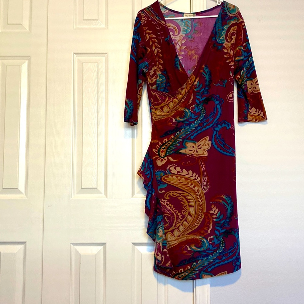 Jon & Anna V neck sexy midi dress